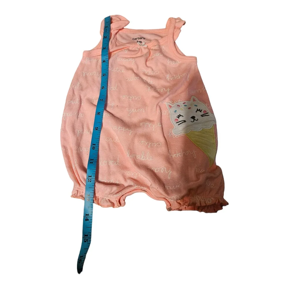 Carter's Pink 3m Sleeveless Snap Closure Bodysuit